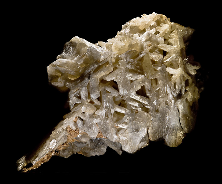 Snowflake shaped aggregate of cerussite crystals from Tsumeb, Namibia