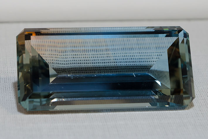 Faceted bicolor gemmy topaz from Volodarsk, Ukraine