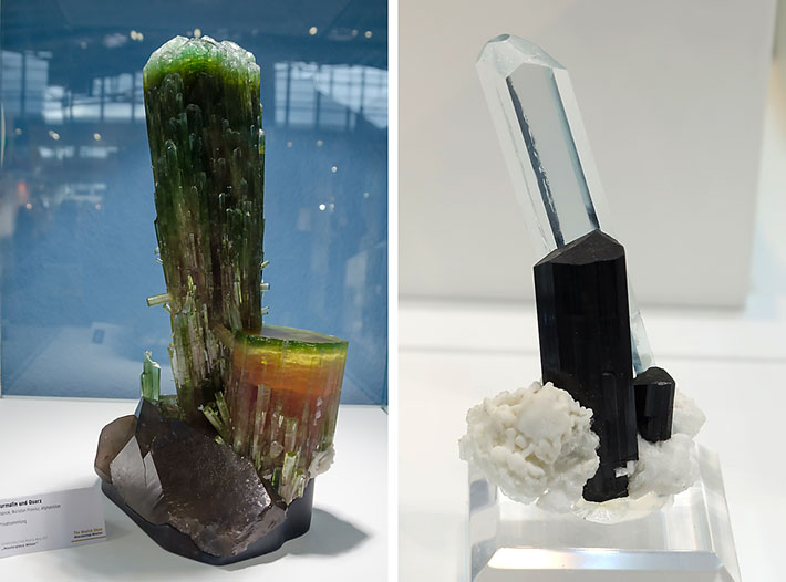 Elbaite and aquamarine crystals from Afghanistan