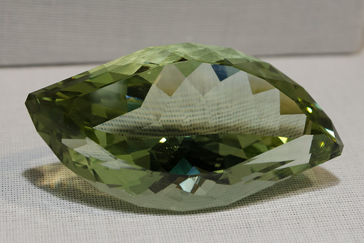 Faceted heliodor (beryl) from Volodarsk, Ukraine