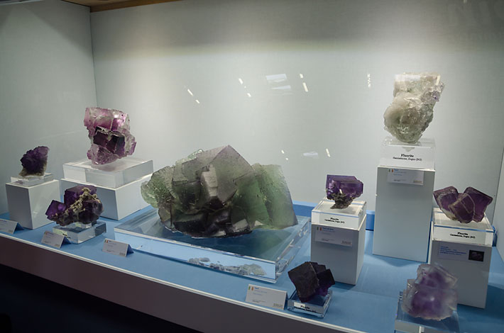Various fluorite specimens from Italy