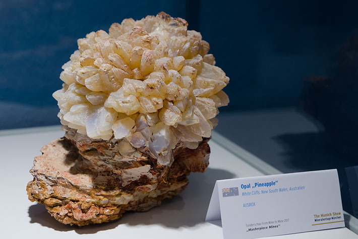 Precious opal pseudomorph from White Cliffs, NSW, Australia